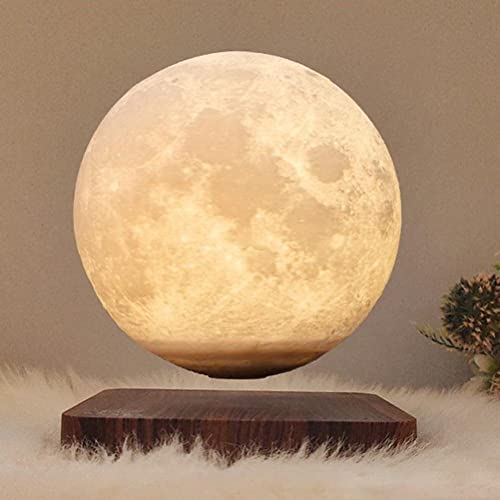 Levitating floating Rotating Moon | 3D Printed Realistic Craters | 3 Colours in 1 Product | Uniue Premium Model | Meditation | Positive Energy Emitter | BlueHaven International