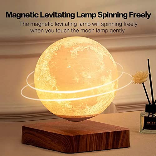 Levitating floating Rotating Moon | 3D Printed Realistic Craters | 3 Colours in 1 Product | Uniue Premium Model | Meditation | Positive Energy Emitter | BlueHaven International